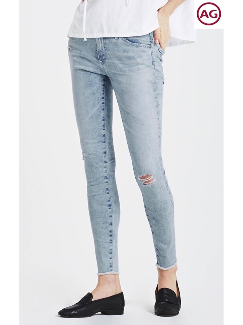 AG ADRIANO GOLDSCHMIED NWT LEGGING ANKLE SKINNY CHARMING JEAN. SIZE 28